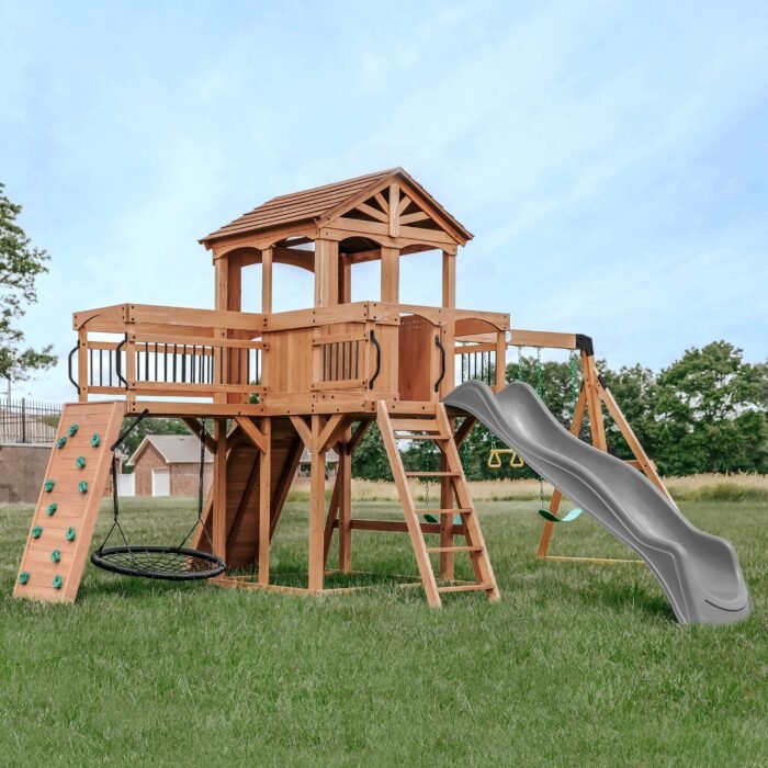 Backyard Discovery Sterling Point Heavy-Duty Wooden Swing Set - Image 3