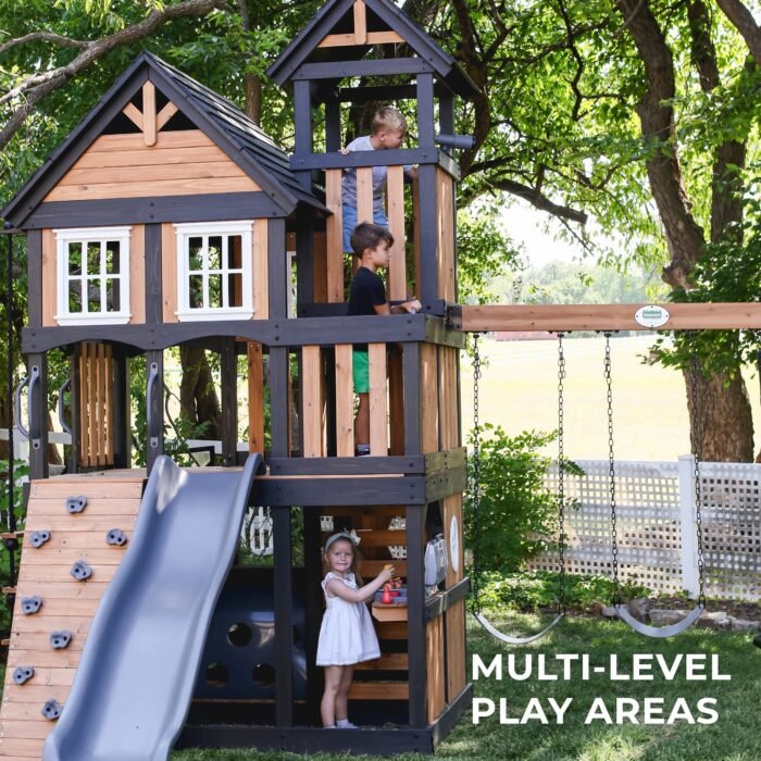 Backyard Discovery Mystic Tower Heavy-Duty Wooden Swing Set - Image 3