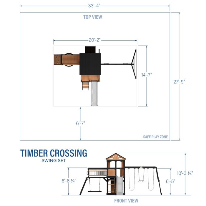 Backyard Discovery Timber Crossing Heavy-Duty Wooden Swing Set - Image 2
