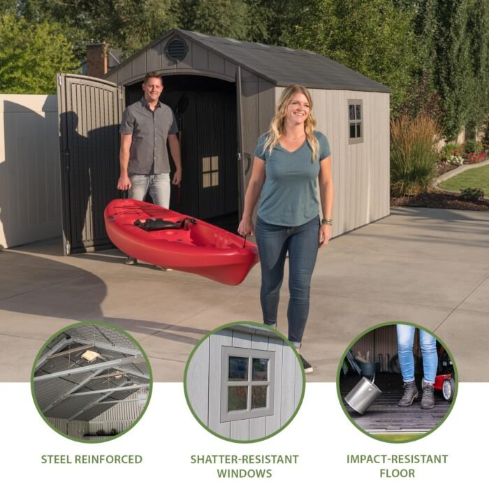 Lifetime 8 Ft. X 12.5 Ft. Outdoor Storage Shed - 60305 - Image 3