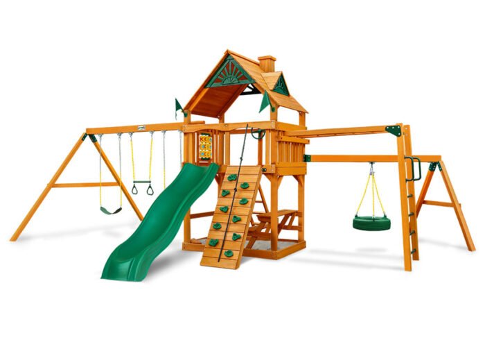 Gorilla Playsets Homestead Heavy-Duty Wooden Swing Set for Kids - Image 2