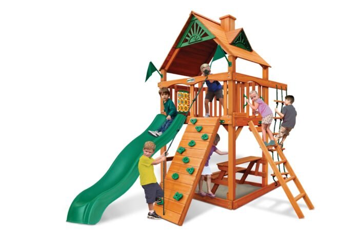 Gorilla Playsets Chateau Tower Heavy-Duty Wooden Swing Set - Image 2
