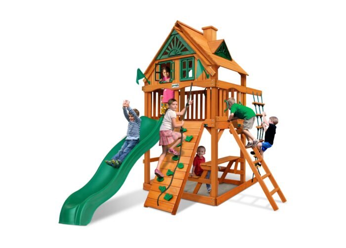 Gorilla Playsets Chateau Tower Heavy-Duty Wooden Swing Set - Image 3