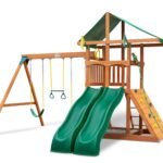 Gorilla Playsets Outing w/ Dual Slides Heavy-Duty Wooden Swing Set - Vinyl Canopy (with Professional Assembly)