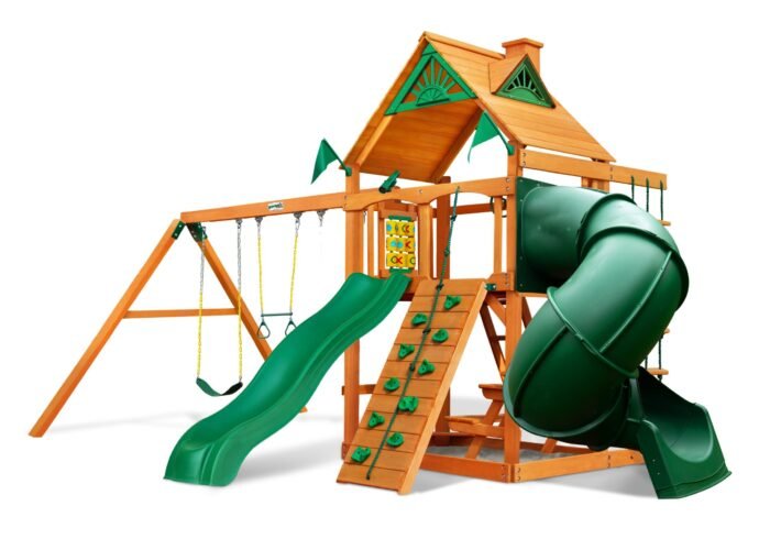 Gorilla Playsets Mountaineer Heavy-Duty Wooden Swing Set - Image 2