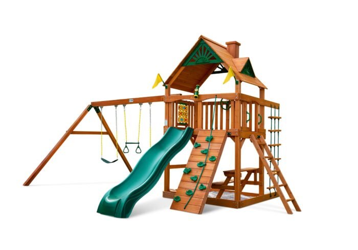Gorilla Playsets Chateau Heavy-Duty Wooden Swing Set - Image 2