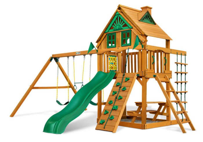Gorilla Playsets Chateau Heavy-Duty Wooden Swing Set - Image 3