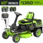 Greenworks 60V 30" CrossoverT Riding Lawn Tractor with (2) 8.0 Ah, (2) 4.0 Ah Batteries & 600-Watt Charger - Image 3
