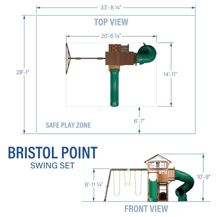 Backyard Discovery Bristol Point Heavy-Duty Wooden Swing Set - Image 2