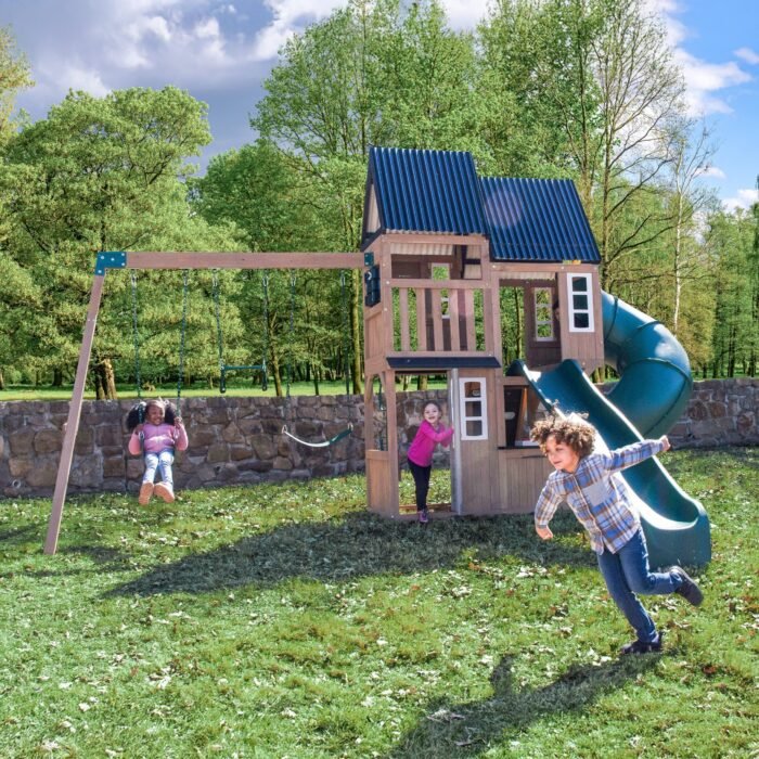 KidKraft Acadia Manor Heavy-Duty Wooden Swing Set - Image 3