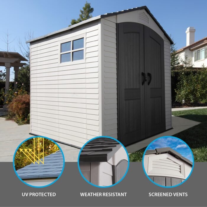 Lifetime 7' x 7' ft Outdoor Storage Shed - 60042 - Image 3
