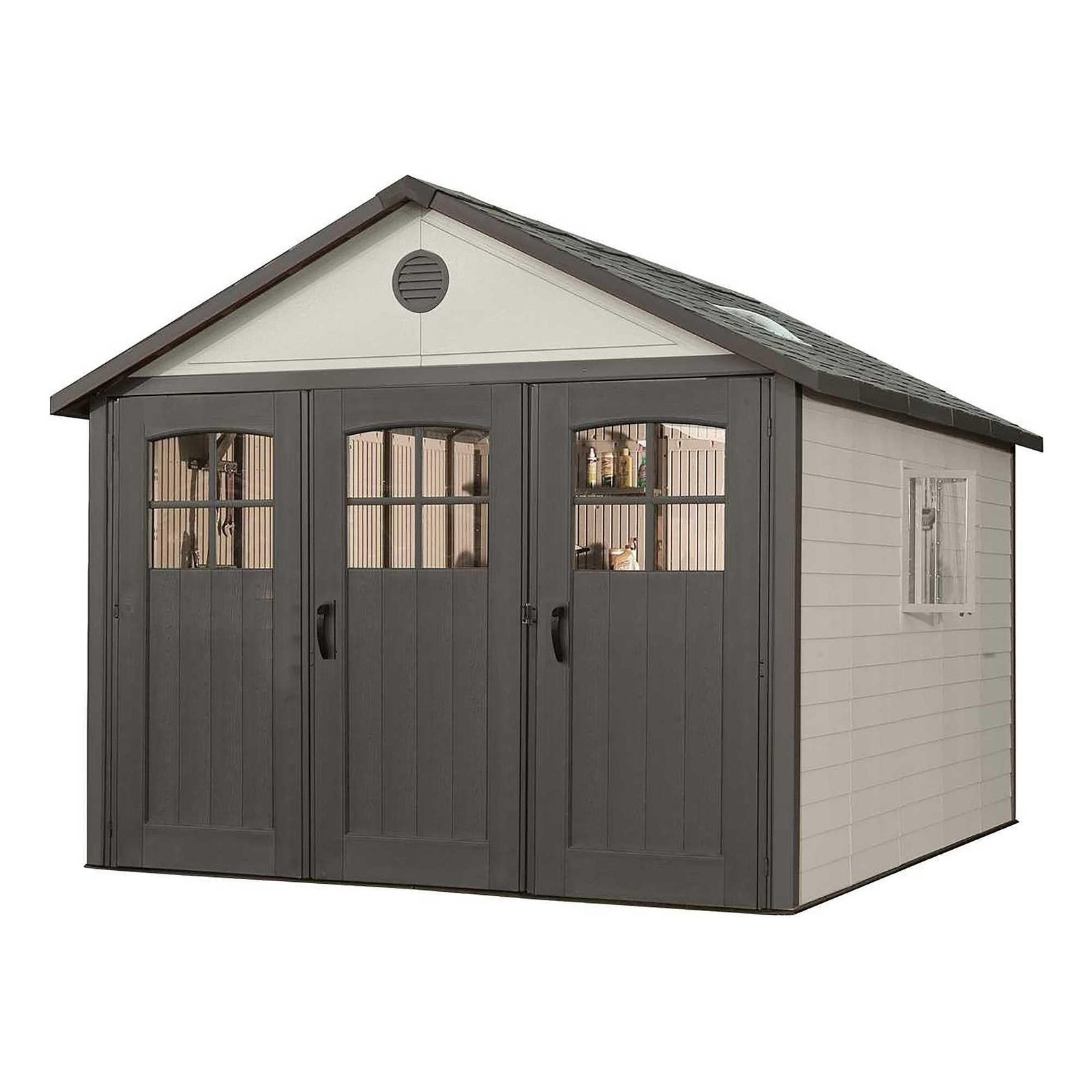 Lifetime_Outdoor_Shed_60187_front_view.jpg Lifetime 11 Ft. X 11 Ft. Outdoor Storage Shed - 60187 - Image 1