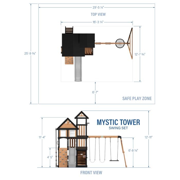 Backyard Discovery Mystic Tower Heavy-Duty Wooden Swing Set - Image 2
