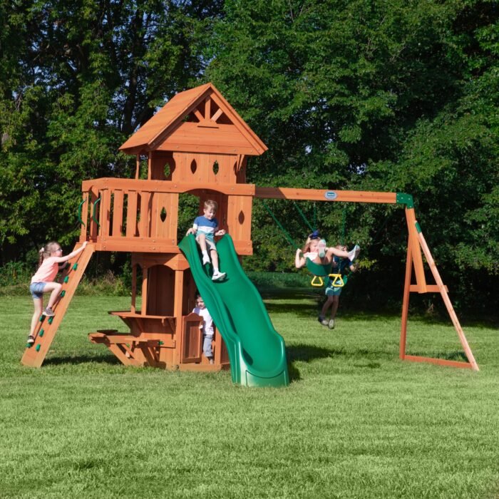 Backyard Discovery Woodland Heavy-Duty Wooden Swing Set - Image 2