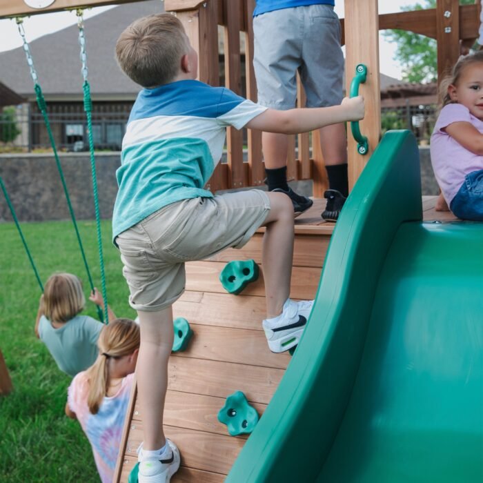 Backyard Discovery Lightning Ridge Heavy-Duty Wooden Swing Set - Image 3