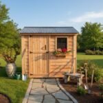 Outdoor Living Today 8' x 4' SpaceSaver Storage Shed - Single Door - Cedar Shingle Roof