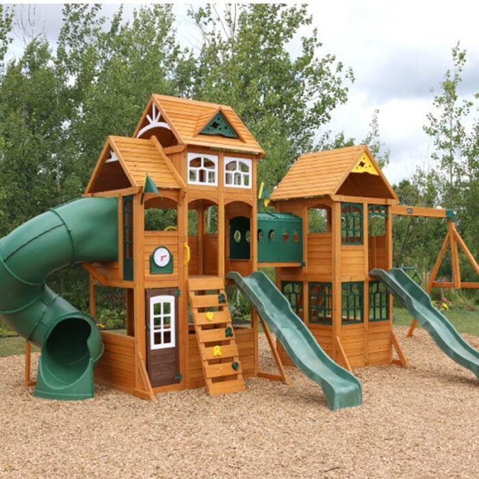 KidKraft Paramount Wooden Swing Set / Playset - Image 2