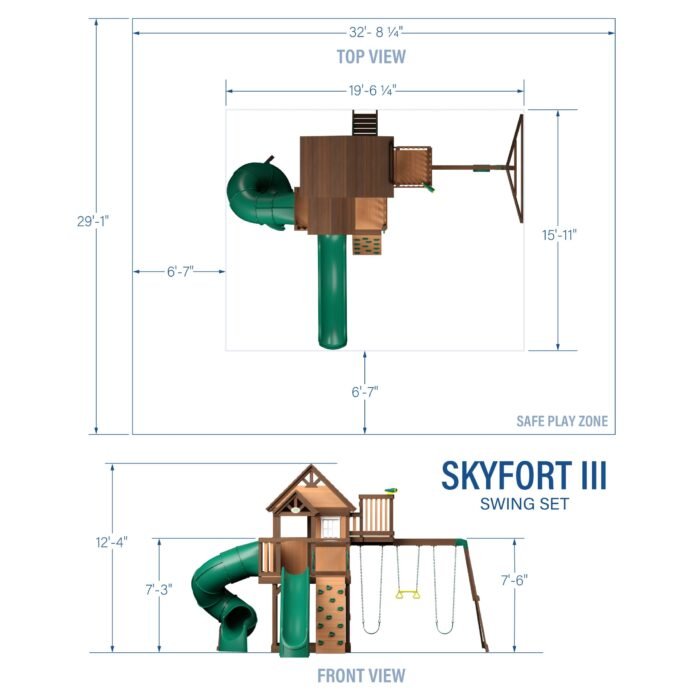 Backyard Discovery Skyfort III Heavy-Duty Wooden Swing Set - Image 2