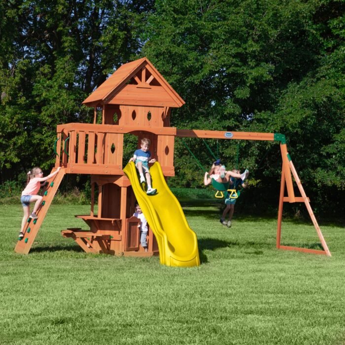 Backyard Discovery Woodland Heavy-Duty Wooden Swing Set - Image 3