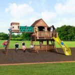 Backyard Discovery Woodridge Elite Heavy-Duty Wooden Swing Set - Yellow