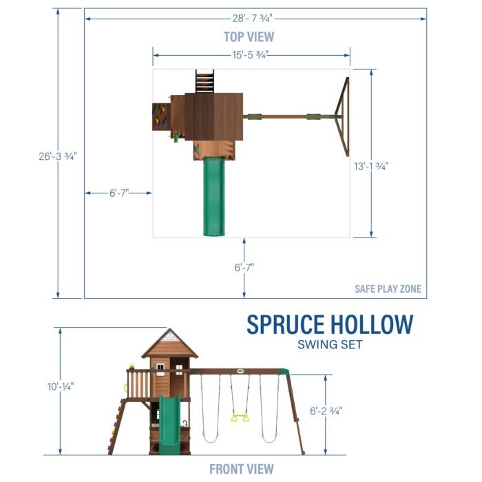 Backyard Discovery Spruce Hollow Heavy-Duty Wooden Swing Set - Image 2