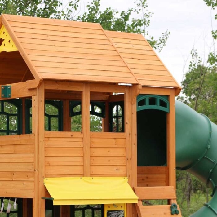 KidKraft Charleston Lodge Wooden Swing Set / Playset - Image 2