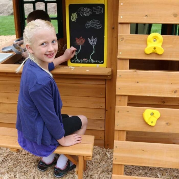 KidKraft Charleston Lodge Wooden Swing Set / Playset - Image 3