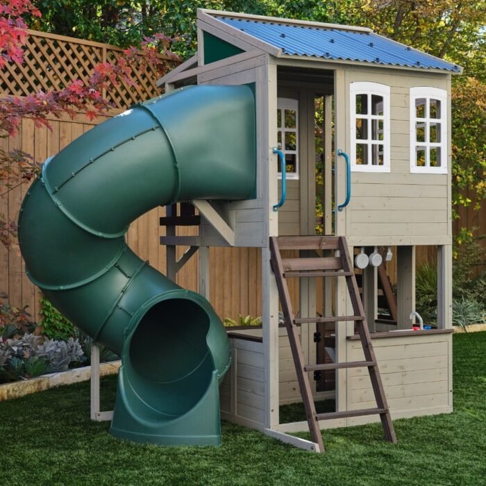 KidKraft Cozy Escape Playhouse - Wooden Outdoor Playset - Image 2