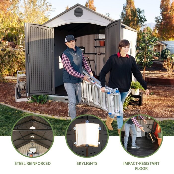 Lifetime 8' x 12.5 ft. Outdoor Shed - 6402 - Image 2